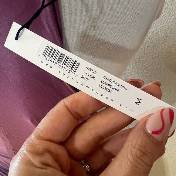 Susana Monaco Womens Dress Womens MEDIUM Grape Jam Halter Ruched Bodycon NEW - Picture 6 of 7